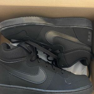 Brand new all black Nike Court Borough Mid